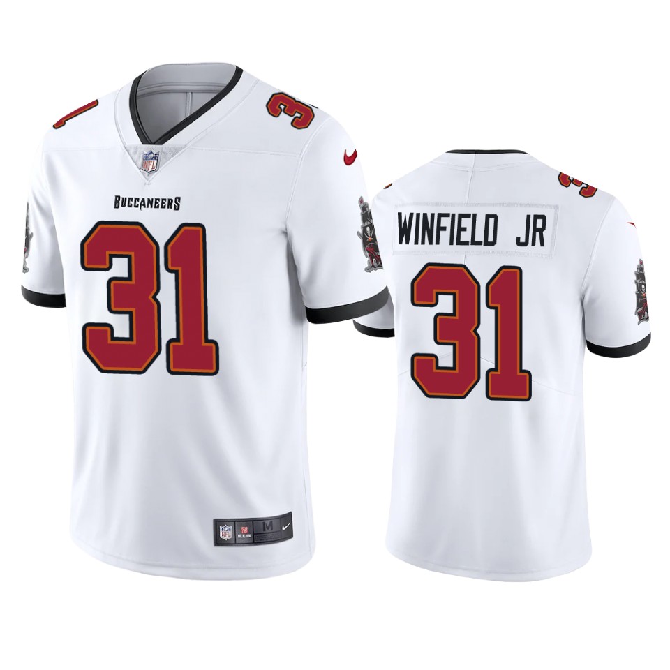 Men Nike Tampa Bay Buccaneers #31 Antoine Winfield Jr. White 2020 NFL Draft Vapor Limited Jersey